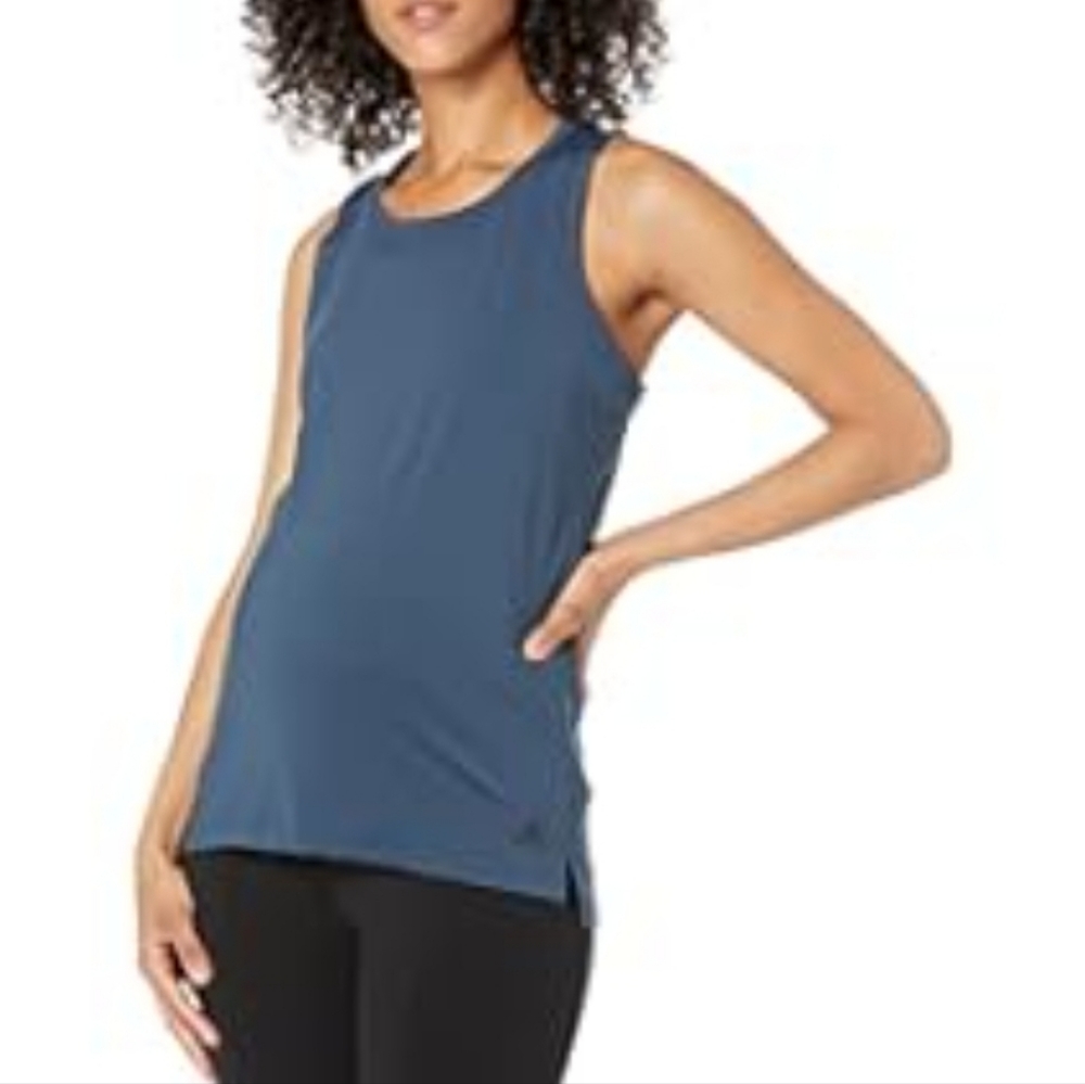 Adidas Women's Aeroready Designed 2 Move Sport Tank Top Maternity PrimeGreen 2X